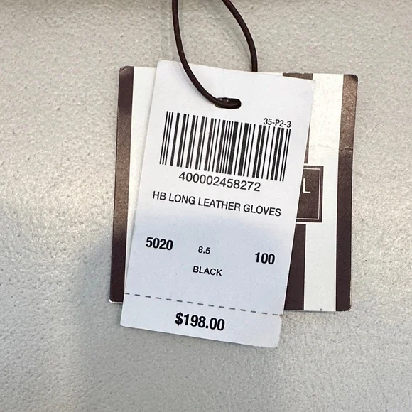 henri bendel Black Long Leather Gloves with Embellished Logo - Picture 5 of 8